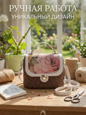 Сумка вязаная кроссбоди — Елоса