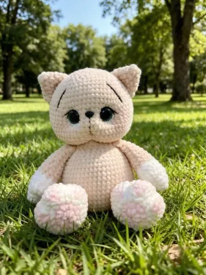 Плюшевая кошечка Сью — TanitaStyle модное вязание